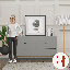 Ensemble de chambre à coucher moderne 2 pièces avec commode et table de chevet 6 tiroirs Bertero-100929402