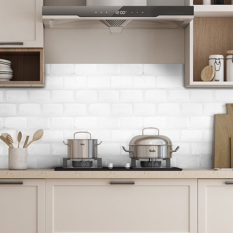 30cm x 30cm Wallpaper Tile, White