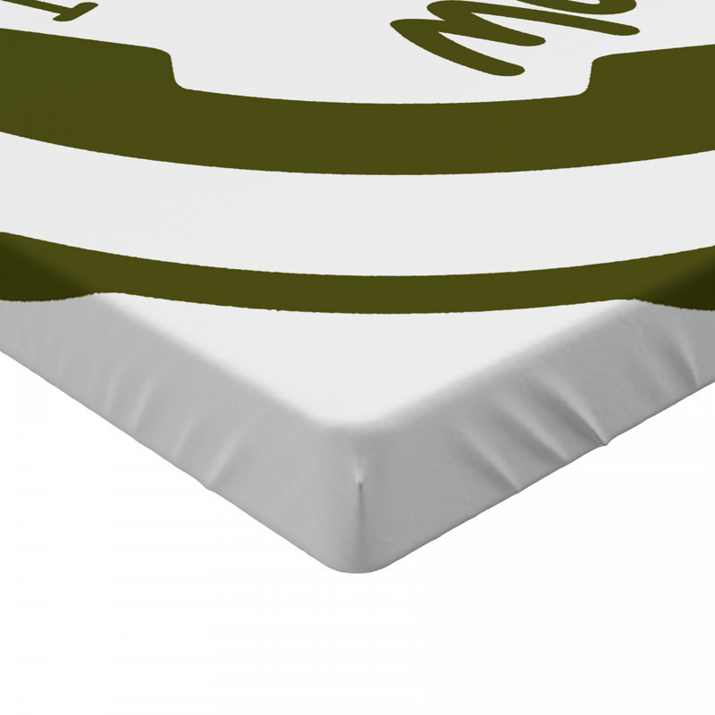 Microfiber Fitted Sheet, Twin XL Fitted Sheet, White/Green