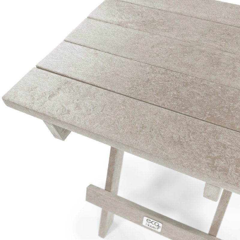 Trahan Fully Assembled All-Weather Recycled HDPE Outdoor Folding Bistro table, Sand