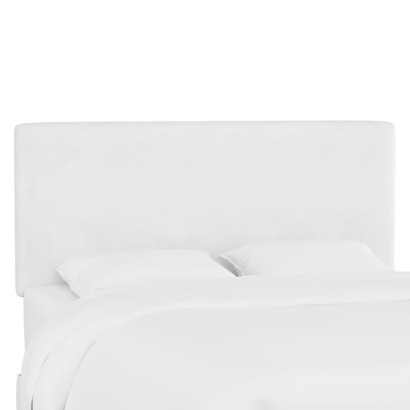 Eisley Upholstered Headboard, California King, Classic White Velvet