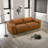 Huron Mid-Century Modern Vegan Leather Cozy Sofa