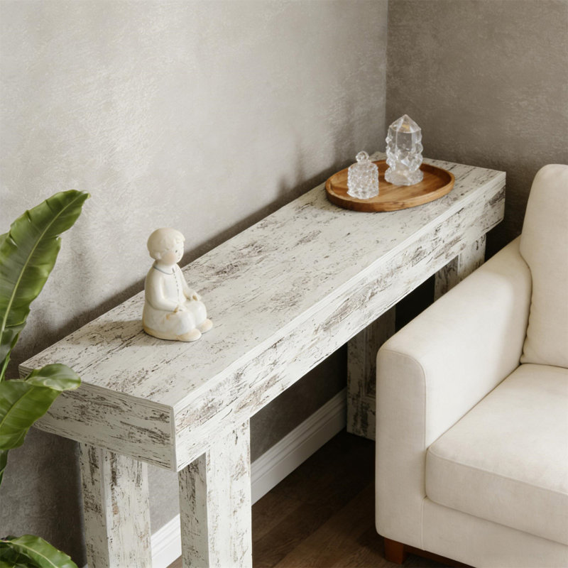 Stable TV Stand, White/Vintage