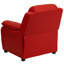 Deluxe Padded Contemporary Kids Recliner with Storage Arms-769427001