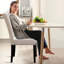 Chaises ergonomiques luxueuses avec panneaux en bois massif et garniture en velours