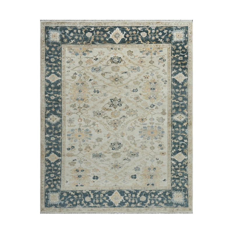 Tapis intérieur / extérieur en laine One-of-a-Kind, Rectangle 7 pi 11 po x 9 pi 8 po