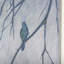 Oiseau chantant et reproduction d'art encadrée à la main-123223472