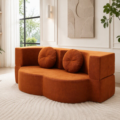2-in-1 Folding Foam Sofa Bed with Pillow – No Assembly