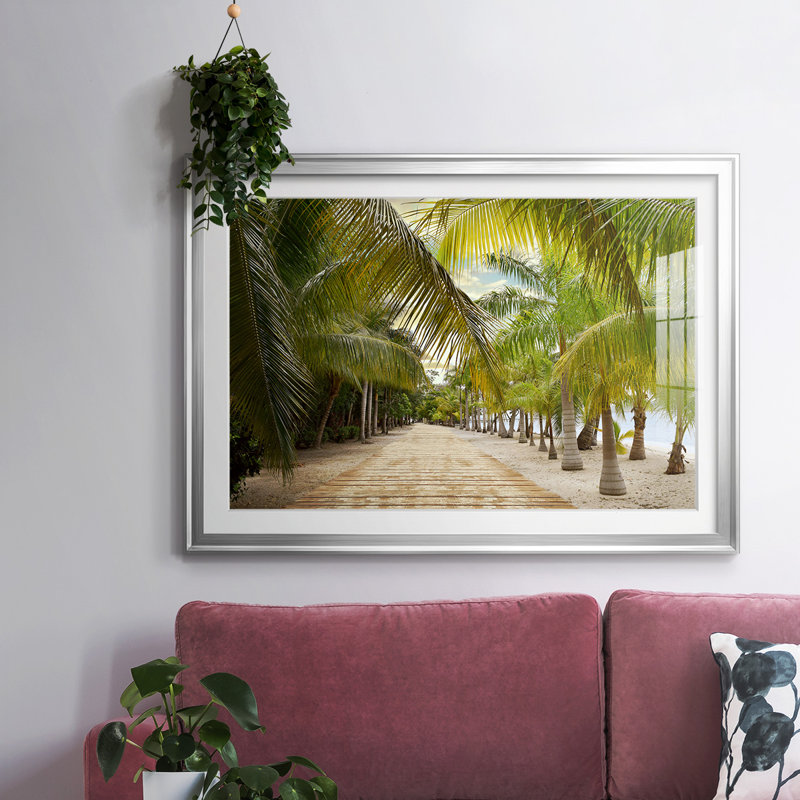 Tropical Walkway, reproduction d'art encadrée, Argent, H 15 po x l 21 po x P 1,5 po