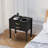 Solid Wood Construction Nightstand with Big Drawer，2 Power Outlets, 1 USB Port & 1 Type C Port-1393073956