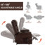 Fauteuil inclinable à levage à deux moteurs Leatherair Infinity jusqu'à 350 lb avec télécommande, massage thermique et mécanisme de mouvement robuste-1474338620