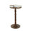 Table d'appoint ronde, petite table d'appoint pour les petits espaces, table de chevet moderne avec pieds en bois massif pour le salon, la chambre à coucher, les coins et le bureau (brun rustique)