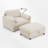 Upholstered Accent Armchair With Storage Ottoman-1890609191