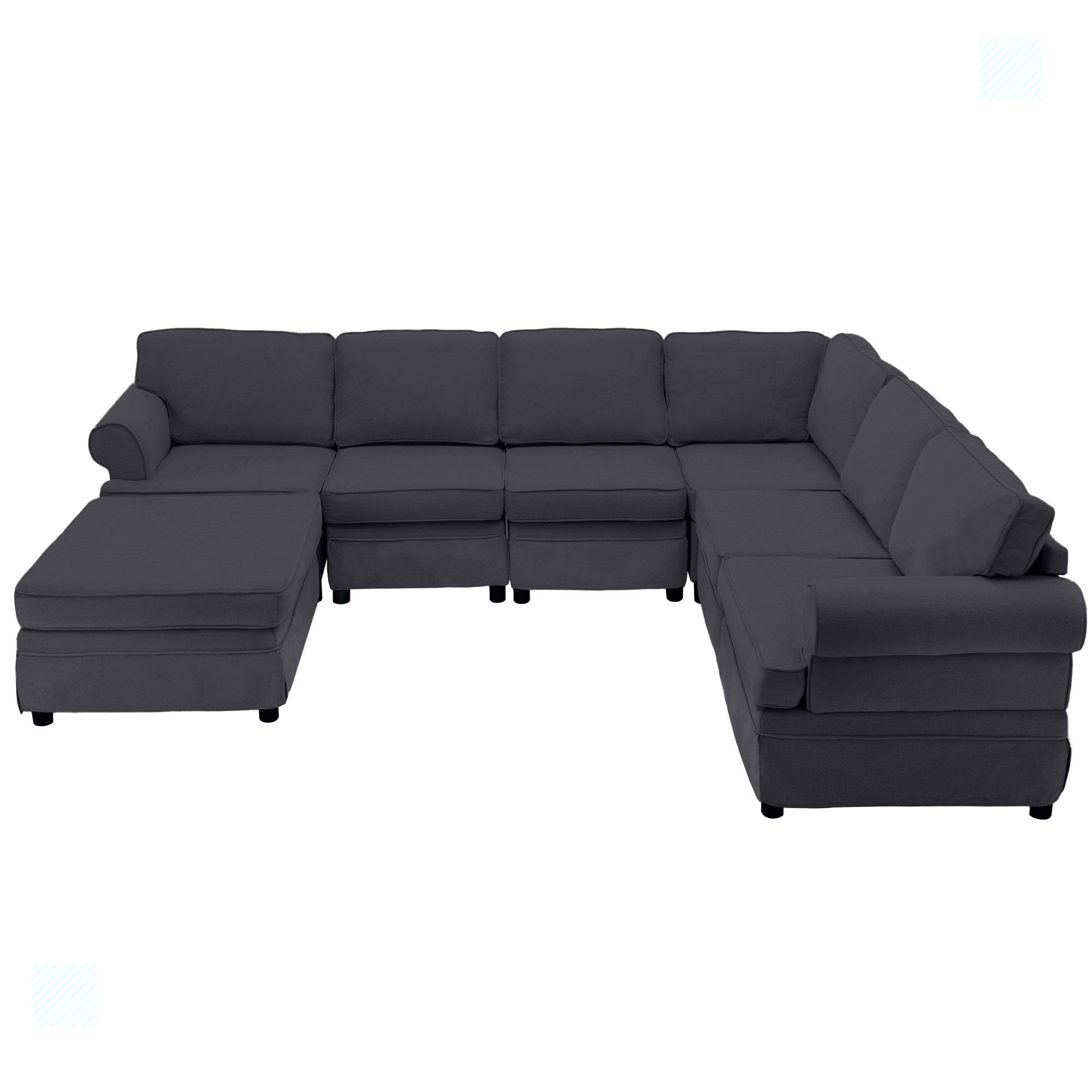 Upholstered Modular Sofa Collection Sectional Couch