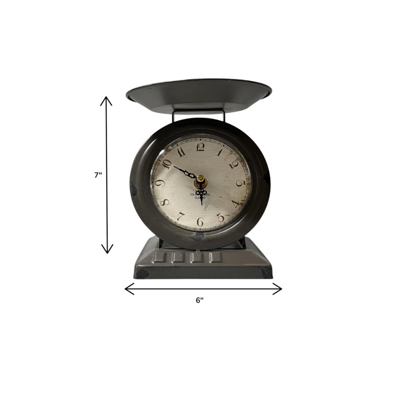 Vintage Dark Grey Old Town Scale Clock