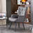 25.5'' Wide Modern Wingback Chair Velvet Upholstered Tufted Armchair with Metal Legs-1986239116