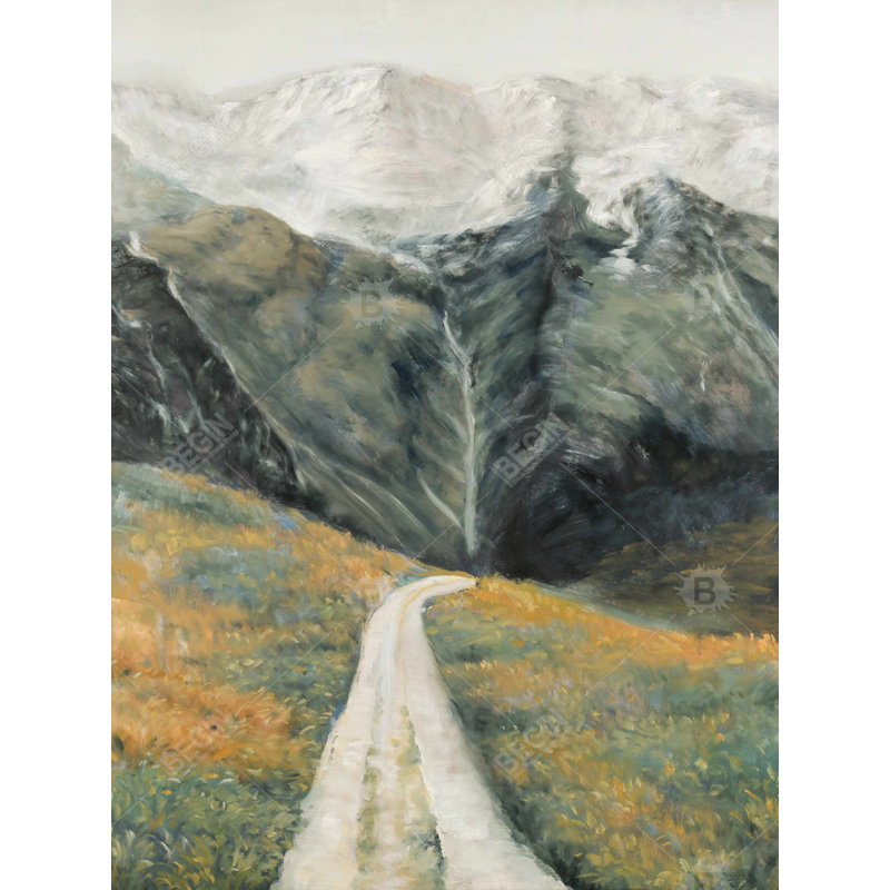 Mountainous Landscape Orange Duvet Cover | Home Decor Accent