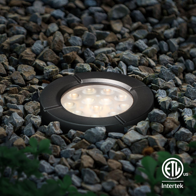 LEONLITE 6W LED Well Light, 12-24V Low Voltage Flat Top In-Ground Lighting,  UL Listed Cable, IP67 Waterproof & Reviews