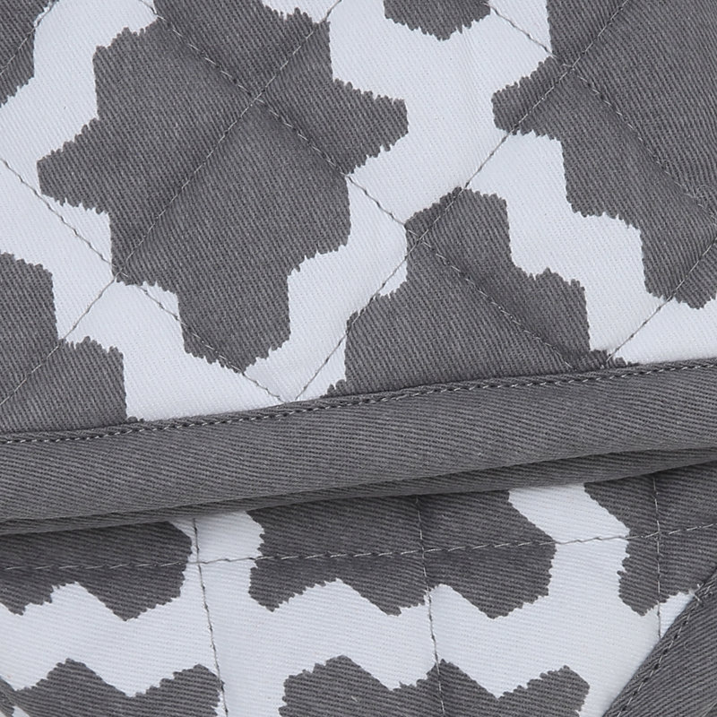 Brambly Cottage Pattern Oven Mitt(s) Only Set, Patterned Grey