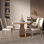 Luxury modern rectangular dining table sets