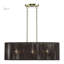 Lustre linéaire moyen en laiton antique à 3 lumières Acordia-1023162012-1023162011