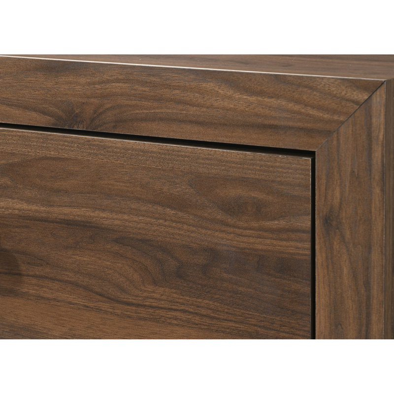 Brown Cherry Finish Bedroom Full Size Bed - Contemporary Wooden Comfort Modern Wood Furniture, Full, Brown