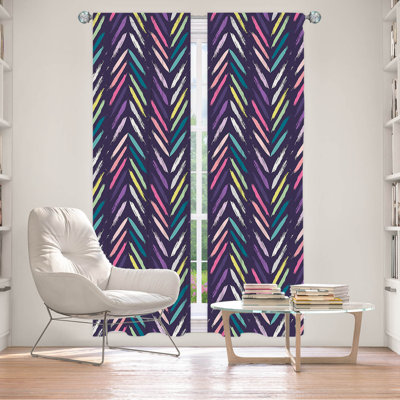 Paire de rideaux obscurcissant en polyester Rosanella