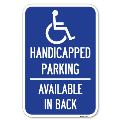 Handicapped Parking, Available In Back With Graphic/23911