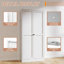 61" White Metal Kitchen Pantry Cabinet Adjustable Storage With 4 Shelves (110Lb Capacity), Heavy Duty Freestanding Pantry Organizer For Kitchen, Pantry, Living Room