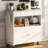 Rolling Kitchen Island With Storage Cabinet, 2 Drawers, Wood Top, Lockable Wheels, And Towel Rack, Portable Mobile Kitchen Cart