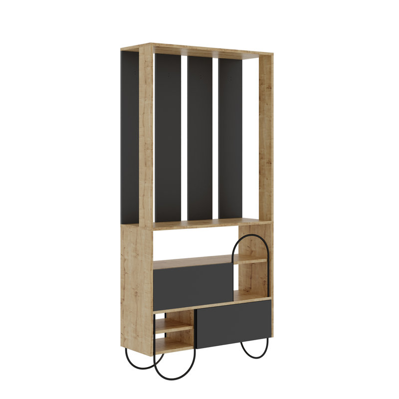 Norfolk Hall Stand Coat Rack with Shoe Storage , Oak/Anthracite