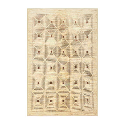 Tapis de zone crème contemporaine