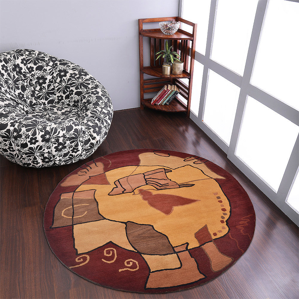 Bettejo HAND TUFTED WOOL ECO-FRIENDLY AREA RUGS - Multicolor | Abstract Design Winston Porter Rug 