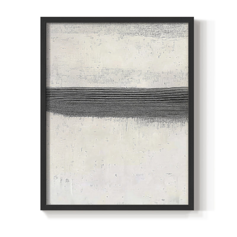 Abstrait, reproduction encadrée CLXVI, H 14 po x l 11 po, Noir