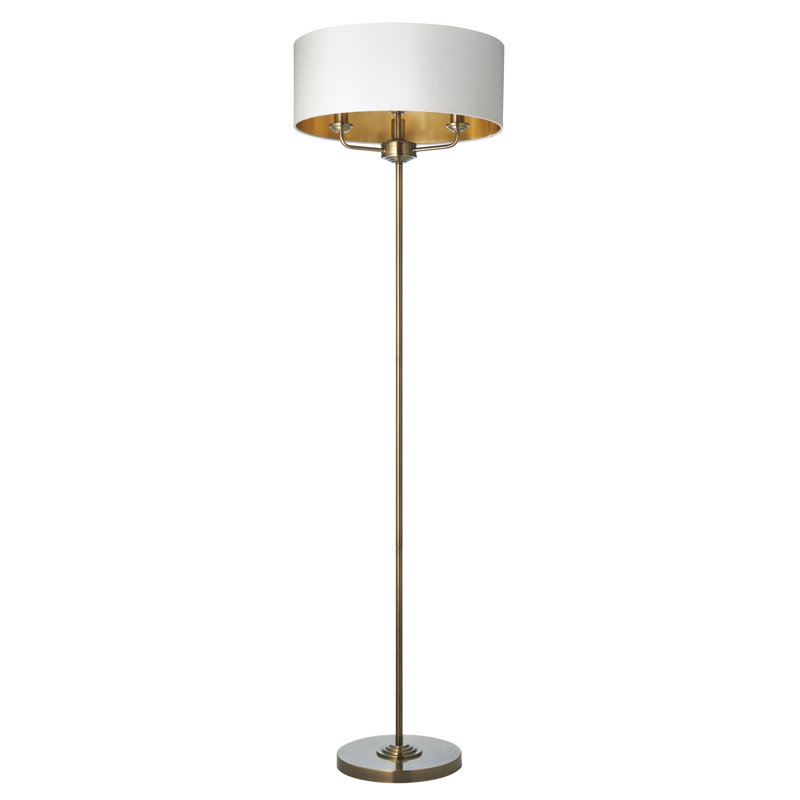 Landover 160cm Antique Brass Traditional Floor Lamp