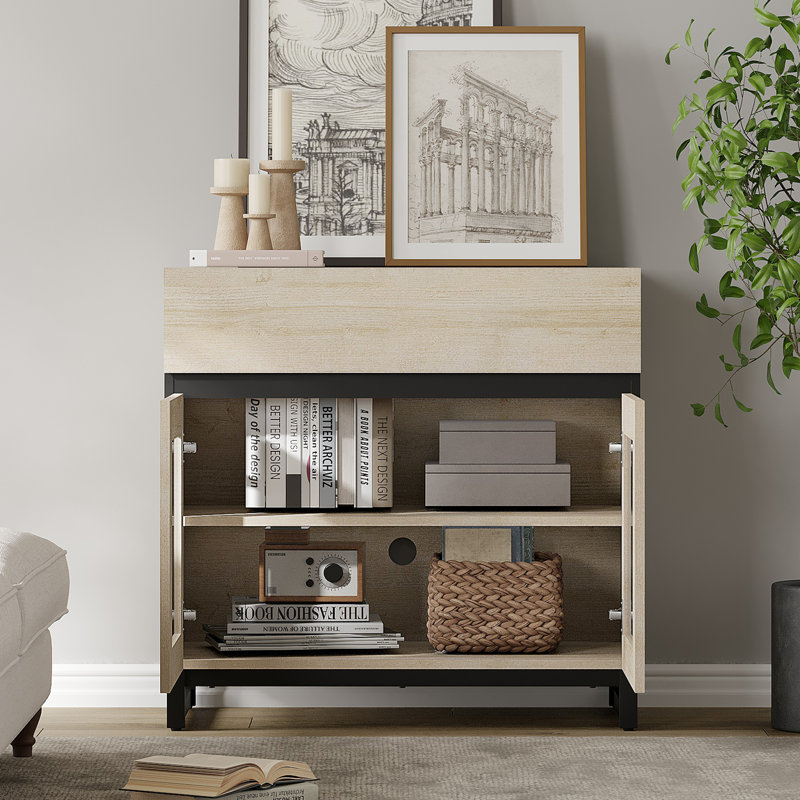Modern TV Stand With 3 Tiers Bookshelf, Farmhouse Entertainment Center With 4 Drawers And Adjustable Shelf, Wooden Media TV Console With Glass Doors For Living Room