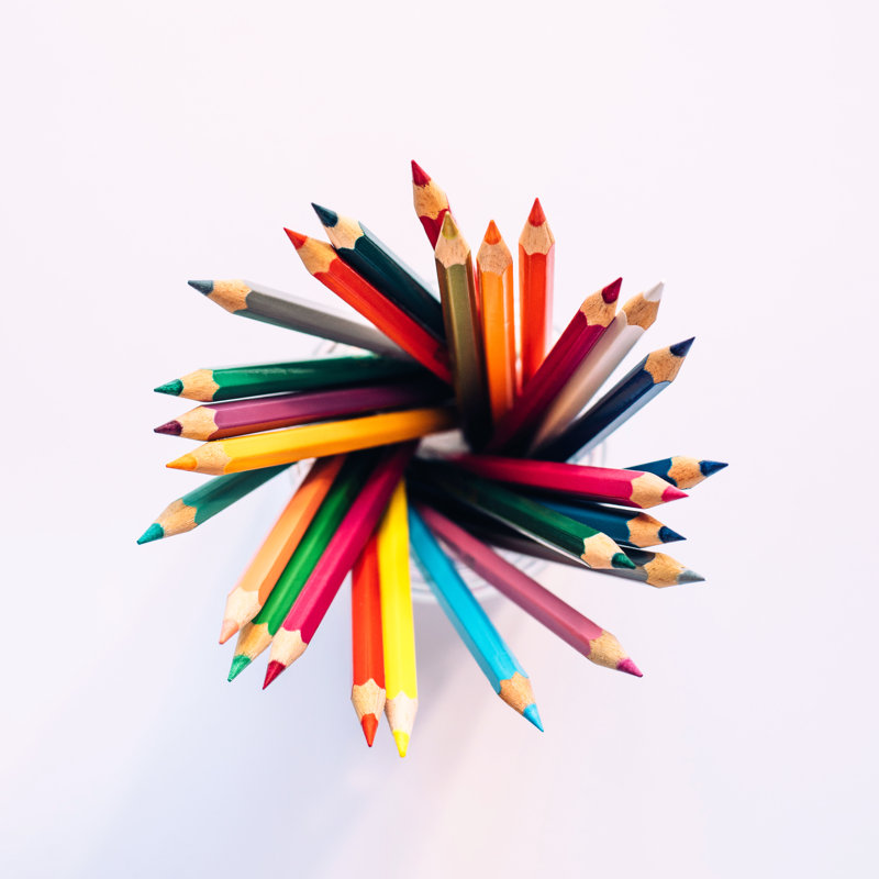 Colored Pencils - Wrapped Canvas Print, 30cm H x 30cm W x 3.8cm D