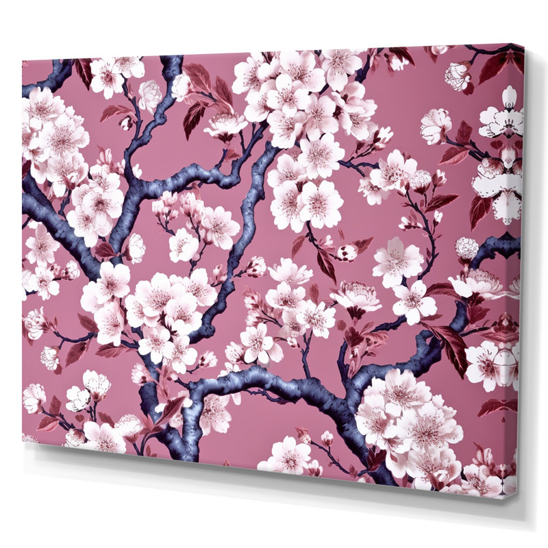«Cherry Blossum Flower Whispers I», reproduction sur toile, 24" H x 32" W, Toile tendue
