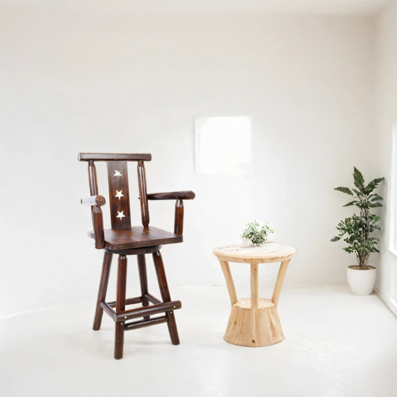 Rustic Bar Stool - Fir Wood Construction