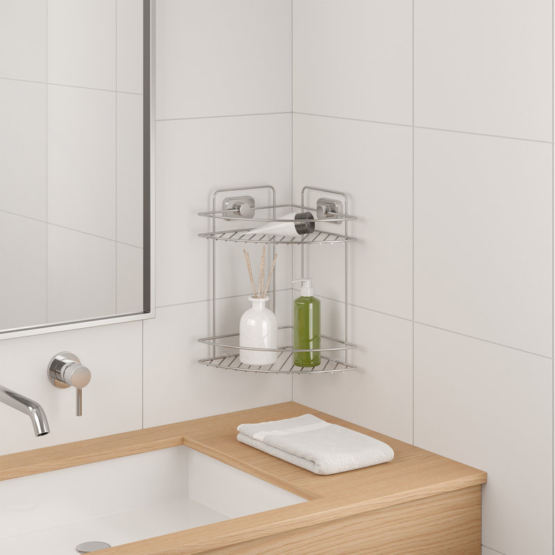 Iron Bathroom Shelves, 35cm H x 23cm W x 23cm D