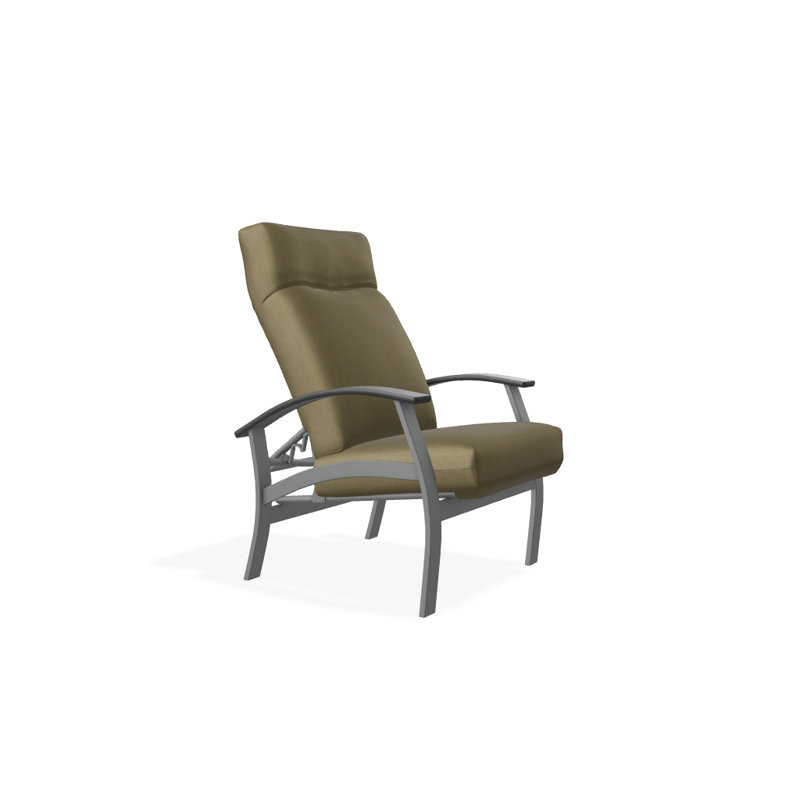 Chaise de patio inclinable avec coussins Askar, Sahara, Graphite classique P30, Graphite texturé