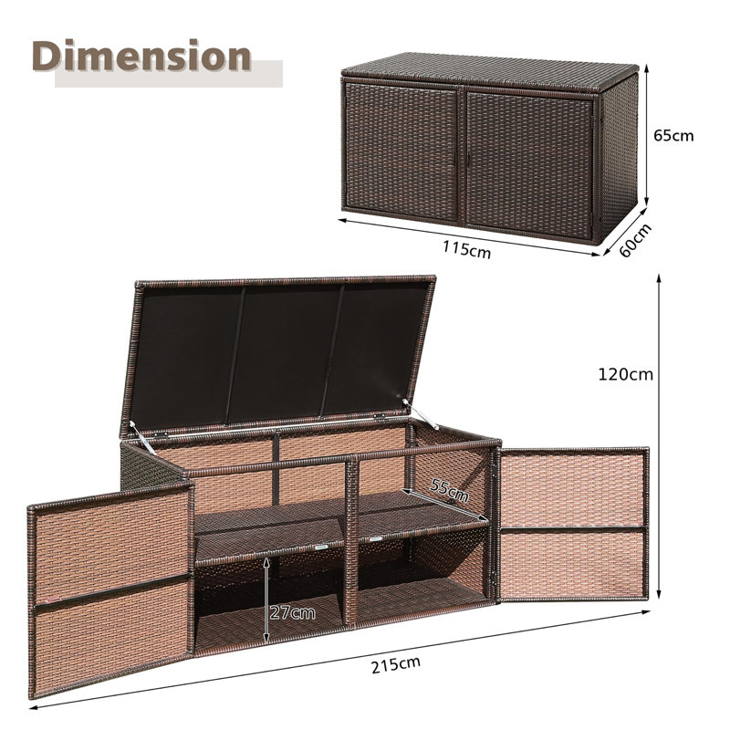 Flash W Deck Box, Brown