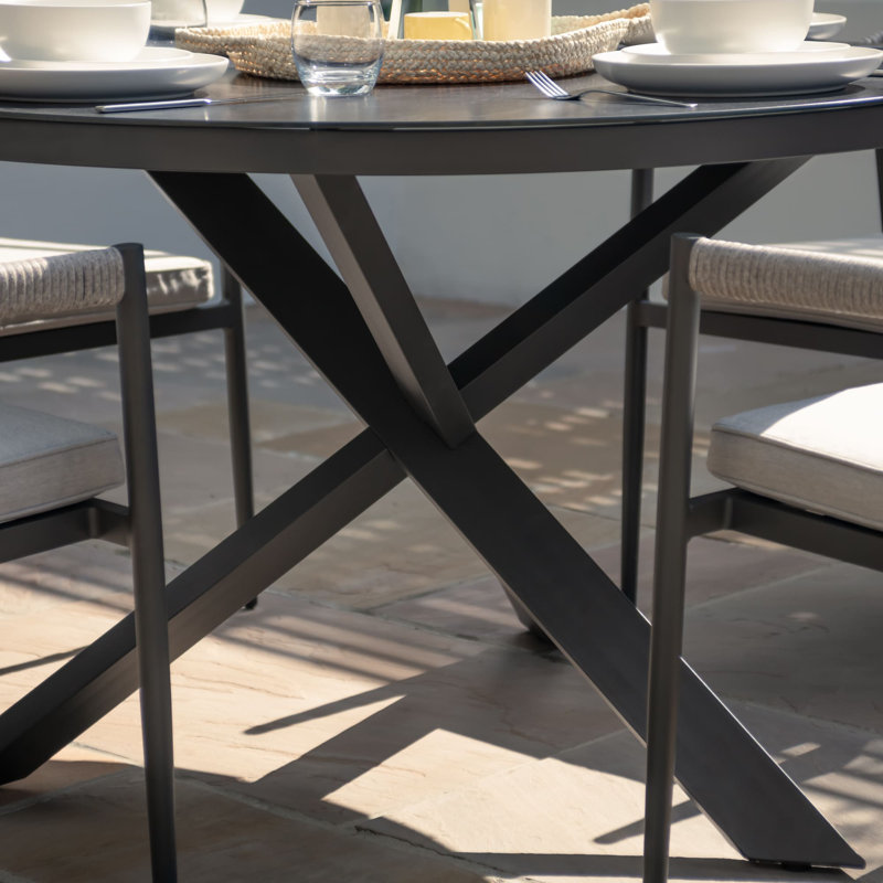 Brecon 4 - Person Patio Dining Set with Round Table , Cushions Included