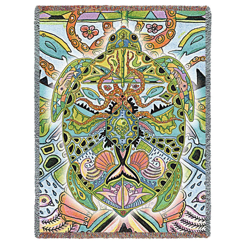 Couverture Pure Sea Weavers - tortue de mer Totem par Sue Coccia