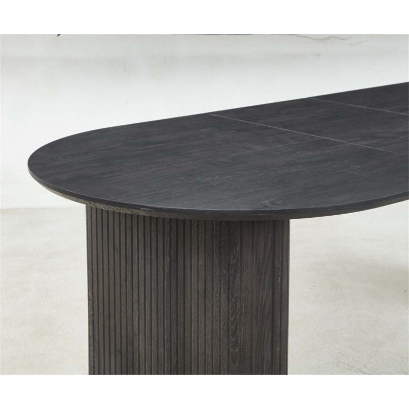 Table extensible polyvalente en bois aggloméré pour la salle à manger, le bureau et le café, avec des pieds en métal stables et un assemblage facile