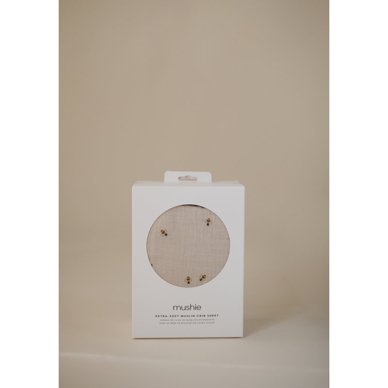 Extra Soft Muslin Crib Sheet, Bees
