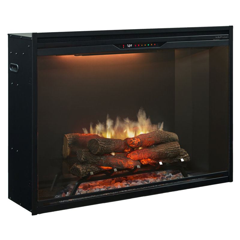Dimplex Revillusion Built-In Electric Firebox Black Background, 31" H x 43.25" W x 12.1" D