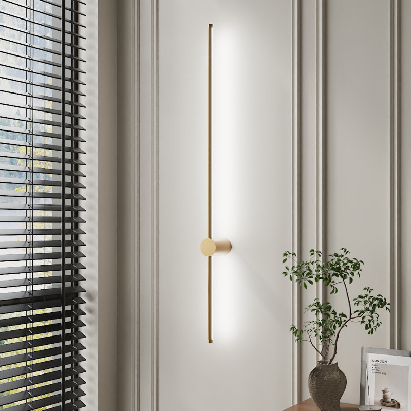 100cm Wide Rotatable Aluminum LED Wall Sconce Golden Light , Gold