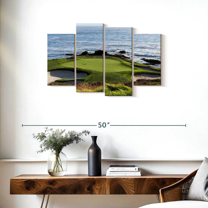 «Pebble Beach Golf Turf», reproduction d'art sur toile, H 22 po x l 36 po x P 1 po