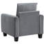 Fauteuil d'appoint rembourré à accoudoirs roulés gris Dixon